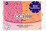 O-Cel-O Handy Sponges, Assorted Colors, 4 Count
