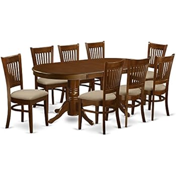 Amazon.com - Roundhill Furniture Karven 9-Piece Solid Wood ...