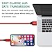 Lightning Cable Durable iPhone Charger Cable Nylon Braide Lightning Charging Cable 3 Pack 6FT Long iPhone Cable USB Lightning Cord Compatible iPhone XS/Max/XR/X/8/8P/7P/6S/iPad/iPod/IOS (Red)