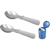 KLOWOAH Replacement Spoon Compatible with Thermos Funtainer 10oz Food Jar,Stainless Steel Spoon,Dishwasher Safe (2 spoons)