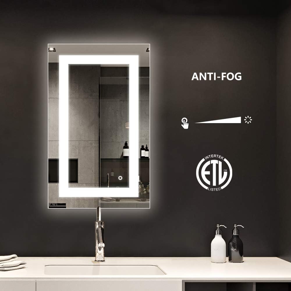 smartrun 20x28 inch Bathroom Lighted Makeup Mirror with High Lumen CRI>90 Adjustable