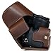 MegaGear Sony Cyber-Shot DSC-RX10 IV, DSC-RX10 III Ever Ready Leather Camera Case and Strap, with Battery Access - Dark Brown - MG761