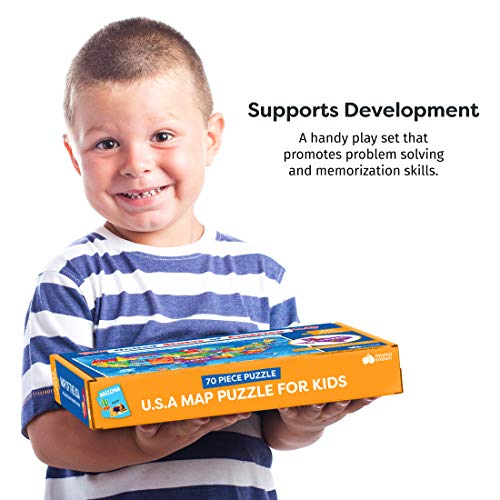 United States Puzzle for Kids 70 Piece USA Map Puzzle 50 States