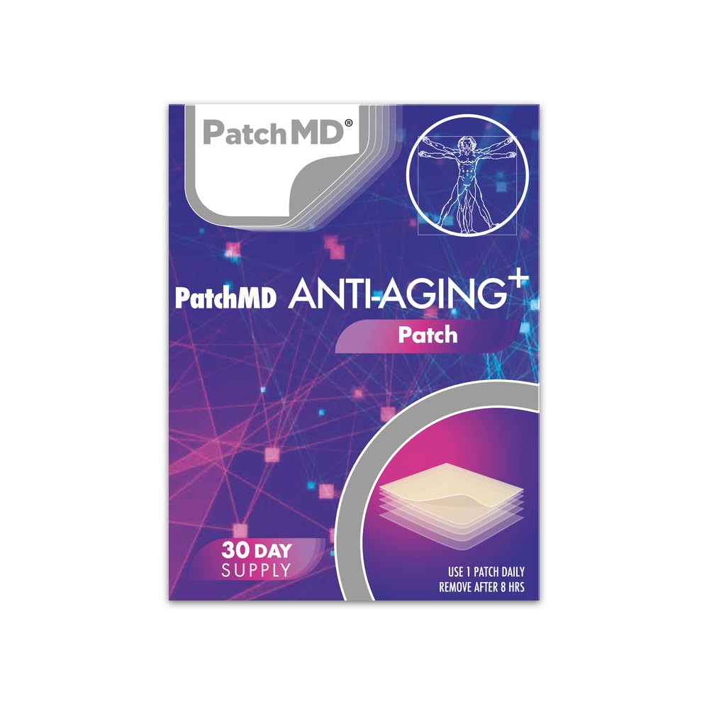 PatchMD Anti-Aging Plus™ 30 Daily Topical Patches. 100% Natural. Allergy & Filler Free. High Absorption More bioavailable. Suitable for Sensitive stomachs & bariatric.