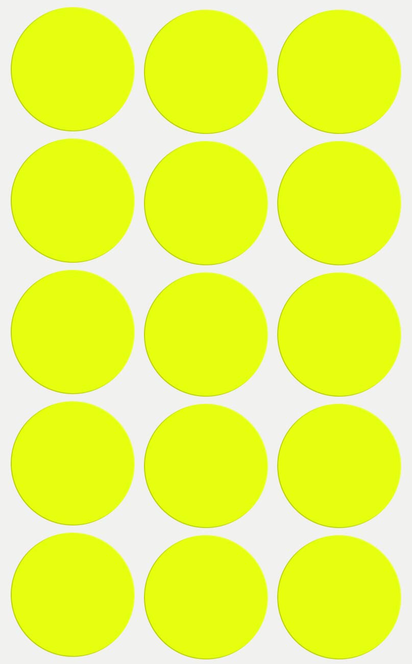 Royal Green Neon Yellow Moving Labels Sticker Dots Bright Colored for Marking and Labeling 3cm (30mm) 225 Pack