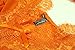 The victory of cupid Eyelash lace deep V-neck America back piece pajamas,Orange,XX-Large