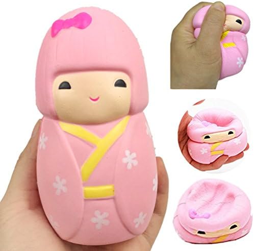 Jumbo Squishy Kawaii Japan Kimono Girl Doll Squishy Slow Rising Toy Gift Phone Strap Pendant Sweet Cream Scented Bread Kid Toys