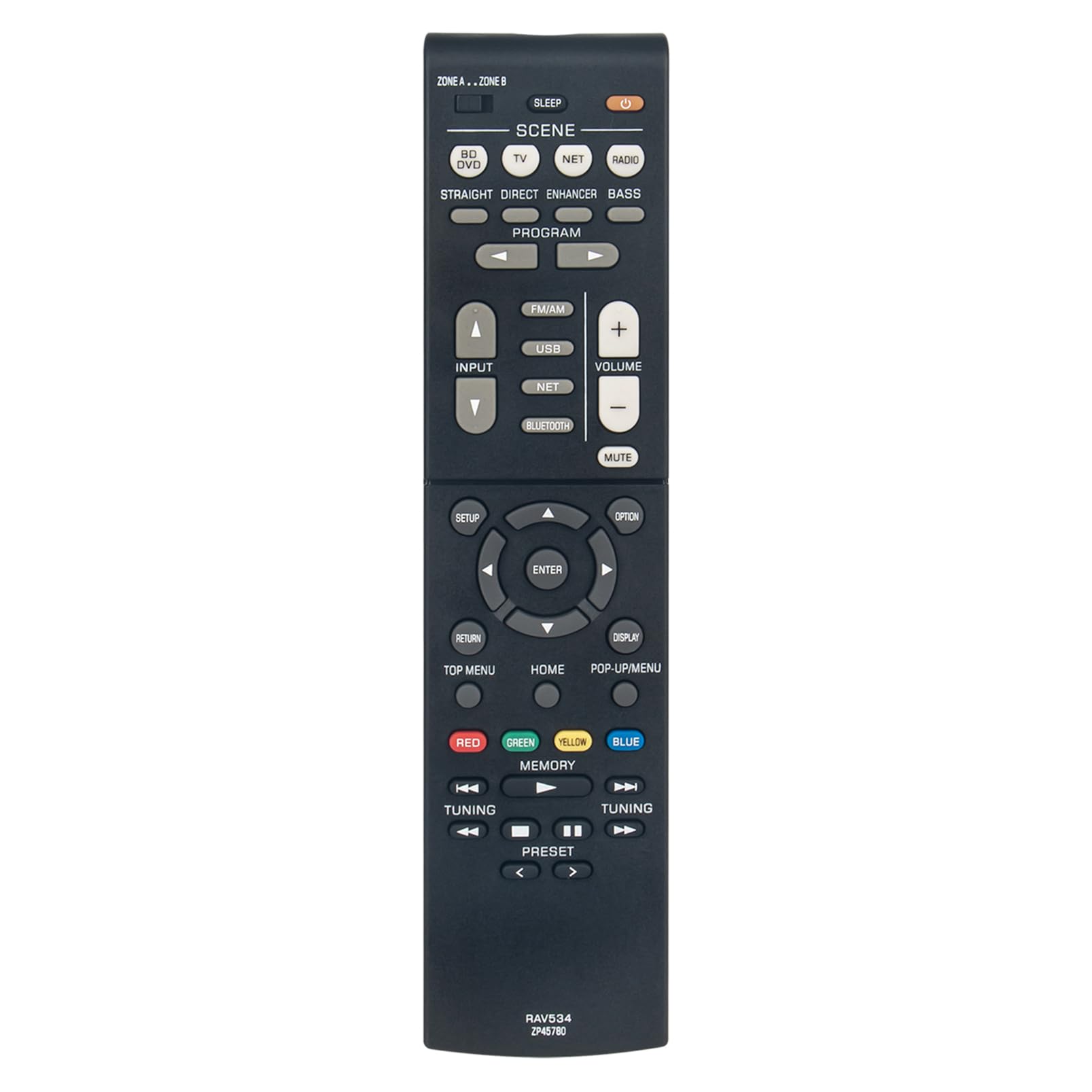 ALLIMITY RAV534 ZP45780 Replace Remote Control fit for Yamaha Audio System HTR-3069 RX-V483 RX-V485 RX-V579 RX-V583 RX-V581 RAV534-ZP45780