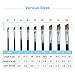 Yosoo 9 PCS Nylon Oblique Flat Tipped Paint Brushes Set, Inclined Plane Wooden Long Handle Brush Set Art Artist Professional Painting Supplies for Acrylic Watercolor and Oil Painting