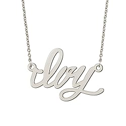 BYBWBL Ivy Name Pendant Necklace Silver Color