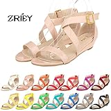 ZriEy women's Classic Ultra Comfort Sexy Low Heel Sandals
