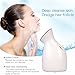 CkeyiN Nano Ionic Facial Steamer Hot Mist Moisturizing Cleansing Pores Facial Humidifier Hydration System Home Sauna SPA Skin Care Face Steamer Sprayer
