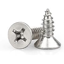 100pcs Phillips Flat Head Wood Screws - 304 Stainless Steel ST3x40mm Self-Tapping Screws For Furniture & Woodworking