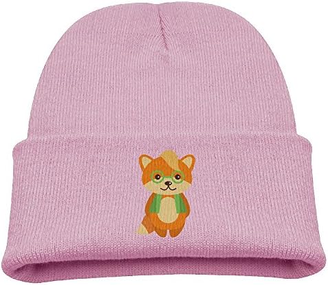 Funny Cute Glasess Fox Kids Winter Fleece Beanie Hat For Girls Boys Warm Unisex Skull Wool Warm Cap