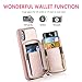 ZVE for iPhone Xs Max Wallet Case for iPhone Xs Max Case with Credit Card Holder Slot Crossbody Chain Handbag Purse Wrist Zipper Strap Case Cover for Apple iPhone Xs Max 6.5 inch - Rose Gold