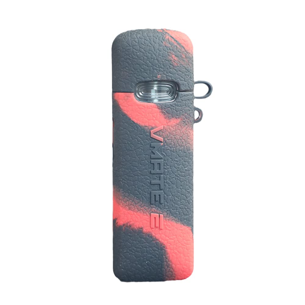 RUIYITECH Protective Silicone Case Sleeve Skin Cover for Vmate E Case Cover Skin Sleeves (Black Red)