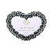 GratituValley Be My Valentine - Beautiful Sparkling Love Heart Picture Frame for 4x6 Photo. Highly Decorative Frame Filled with Turquoise Rhinestones and Striking Black Enamel Dots. A Perfect Gift
