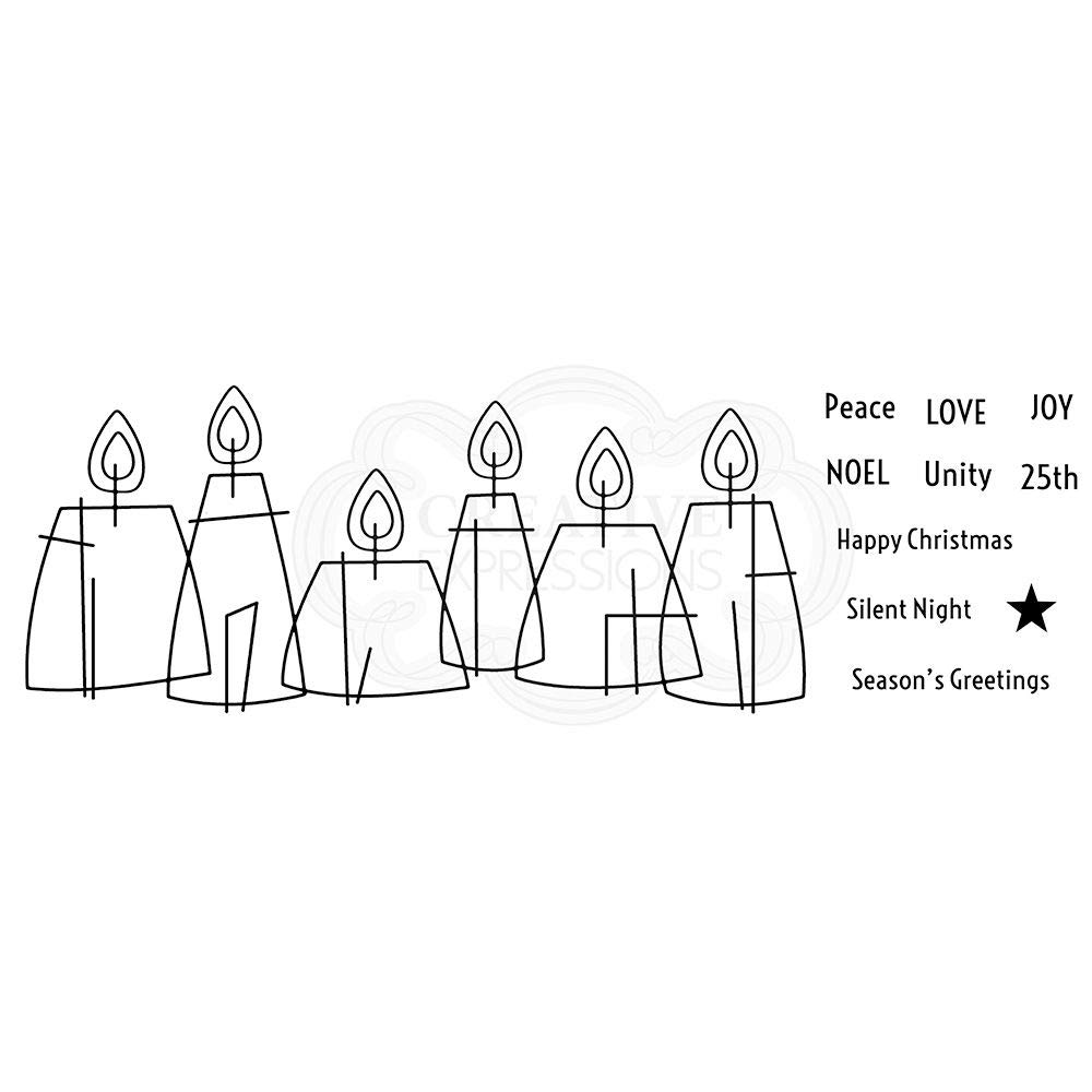 Woodware Francoise Collection Clear Magic Stamp-Stained Glass Candles, A6, FRS390