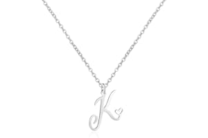 SERYNOW Gold Heart Initial Necklaces for Girls, Minimalist Initial Heart Necklaces for women, Dainty Alphabet Letter Pendant Necklaces Gift for Teen Girl Gifts Jewelry