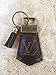 Handcrafted, re-purposed Louis Vuitton canvas key chain with tassel