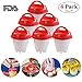Silicone Egg Cooker, Hard and Soft Make, No Shell, Non Stick Silicone, BPA Free, Egg Boiler, Egg Cups, Egg Poachers, Egg Cooker (6)