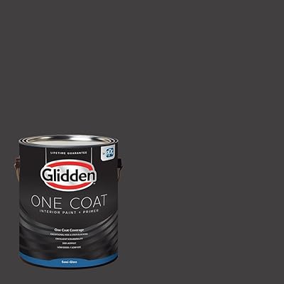 Glidden Interior Paint + Primer: Gray/Black Magic, One Coat, Semi-Gloss, 1 Gallon