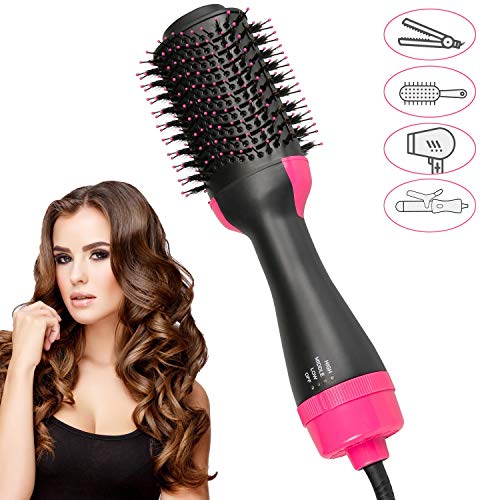Hair Dryer Brush, One Step Hot Air Brush, Hair Volumizer Curler Straightener Styler, Salon Negative Ion Ceramic Electric Blow Comb - Thumbnail 7