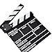 Yamix Clapboard, Wooden Clapboard Director Film Movie Cut Action Scene Slateboard Clapper Board Slate - Black S