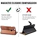 iPhone 7 Plus Case, TUCCH iPhone 7 Plus Leather Case Premium PU Leather Magnetic Folio Flip Cover with [Kickstand][Card Slots] Wrist Strap Case, Brown