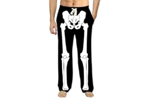 Soophiea Mens Christmas Halloween Pajama Pants Sleep Bottoms Pj Pants with Pockets