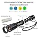 LETMY Tactical Led Flashlight, Ultra Bright 1600 lumen LED Handheld Flashlight, Portable Outdoor Water Resistant Torch with Adjustable Focus and 5 Light Modes for Camping Hiking (E6 Normal Flashlight)