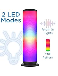 Aduro   Altavoz LED Bluetooth con luces de pulsación, cambio de color inalámbrico, portátil, para fiestas al aire libre, universal, diseño de torre