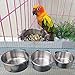 10 Oz and 30 Oz 2-Pack Bird Bowl Parrot Feeder with Clamp,Food & Water Bird Cup, Stainless Steel Food Water Bowls Dish for Small Animal,Chinchilla,Ferret,Cockatiel,Conure,Parakeet,Bird Feeder for Cagethumb 4
