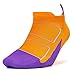 Feetures! Men's Elite Ultra Light No Show Tab, Firecracker + Iris, Medium