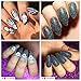 ECBASKET Press On Nails Black Glitter Witch Stiletto Fake Nails 24pcs for Halloween Costume Nail Decorations Acrylic Halloween Teeth Almond Nails Pointed Nail Tips