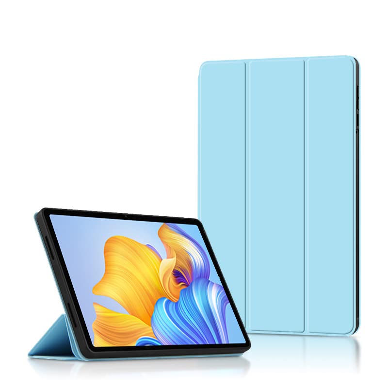 INSOLKIDON Compatible with Case for HONOR Pad 8 12-inch tablet, Ultra Slim Lightweight TPU leather Cover Case with Stand Tablet case Shockproof Rugged Armoured Case (Blue)