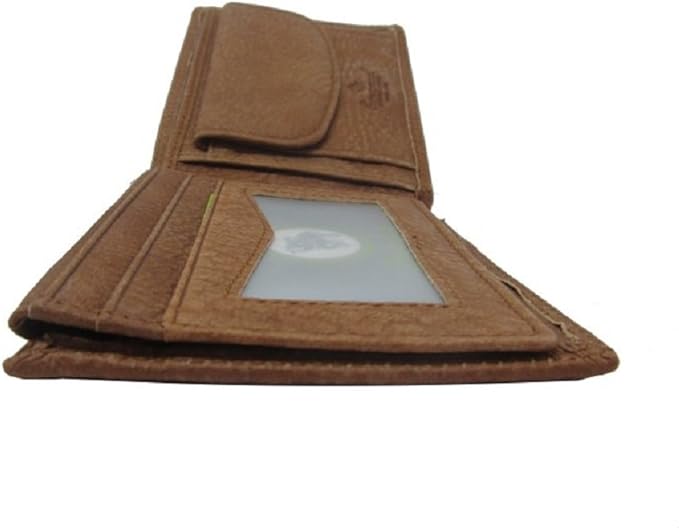 Men Classic Camel Leather Wallet Standart Trifold 41217 At Amazon Men S Clothing Store
