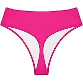 Annbon High Waisted Thong Bikini Bottoms for Women Rave High Cut Bathing Suit Swimsuit