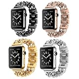 HOMEKE Metal Band for Apple Watch Band 38mm / 42mm, Stainless Steel iWatch Band with Flexible Chains Style Bracelet Strap