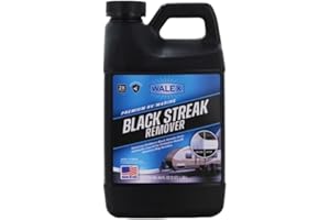 Walex Premium RV/Marine Black Streak Remover - Powerful Exterior Cleaner for RVs, Campers, and Boats, Restores Original Shine, Removes Tough Stains & Scuff Marks, Easy Application, 64 oz
