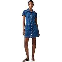 gap denim popover dress Long-Sleeve Popover Jean Mini Dress