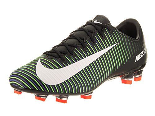 Nike Mens Mercurial Veloce III Fg Black/White/Electric Green Soccer Cleat 8.5 Men US