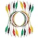 Sumnacon 10 Pcs Insulated Alligator Clip Test Leads Set - 5 Colors 3A Double-Ended Alligator Clip Test Leads Wire with Insulators Clips for Electronic, Component, Automobile Testing Connecting