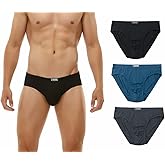 KNITLORD Men's Underwear Bamboo Viscose Soft Lightweight Mid/Low Rise Briefs 3 or 4 Pack
