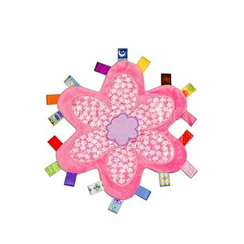 Amazon Com Baby Girl Pink Security Blanket With Colorful Tags