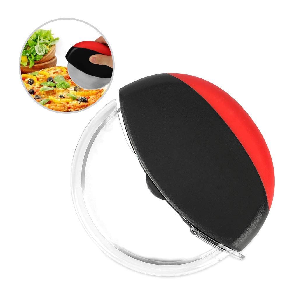 Pizza Cutter Wheel Pizza Slicer Cutter EldHus Stainless Steel Super Sharp and Easy to Clean Slicer, Kitchen Gadget with Protective Blade Guard