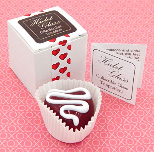 Sweetheart Glass Cherry Chocolate Heart Gift Handmade Sculpture Home Décor (Lampwork)