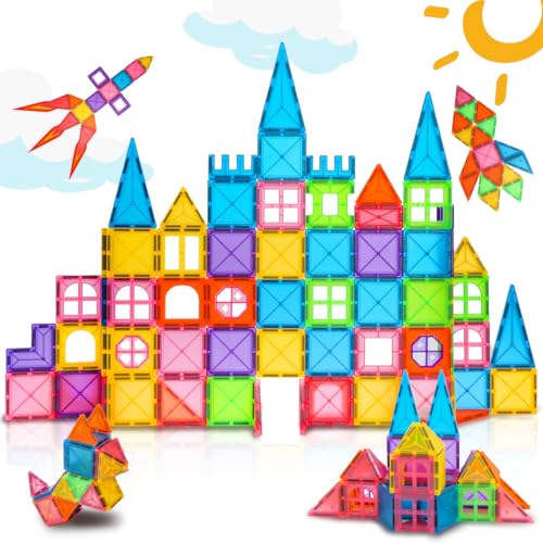 Brastoy Blocos de Montar Magnéticos Construção Infantil Brinquedo Educativo (120 Peças Tamanho Médio)