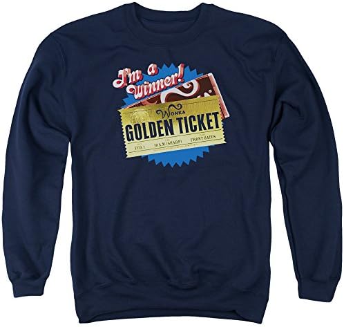 Willy Wonka & The Chocolate Factory Movie Golden Ticket Adult Crew Sweatshirt