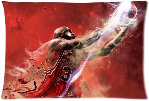 Air Jordan Scoot At The Basket Pillowcase Zippered Pillow Case 20x30 Standard (Twin sides)